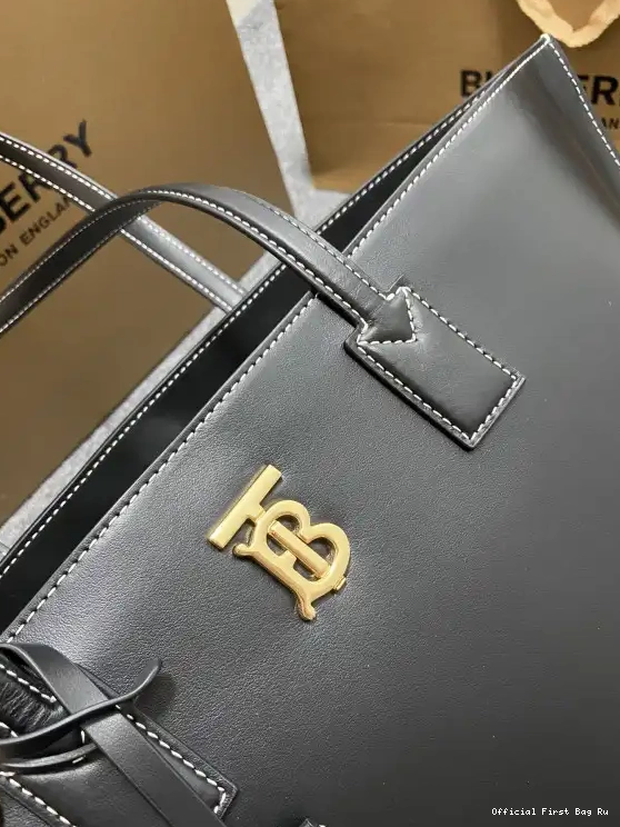 Official First Bag Ru Check bag-34*14*28CM Medium BURBERRY Tote 0526